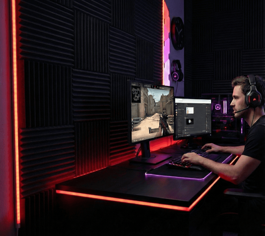 Gaming setup with Opera GX